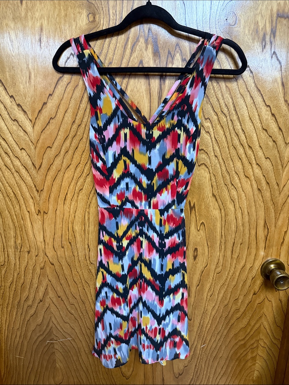 Multicolor V-Neck Sleeveless Summer Dress